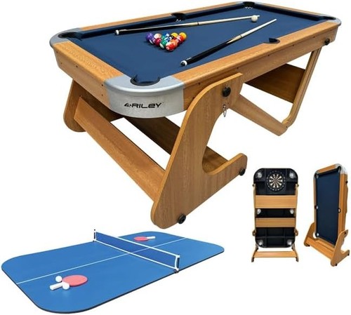 6ft 6in folding pool table - 6in,